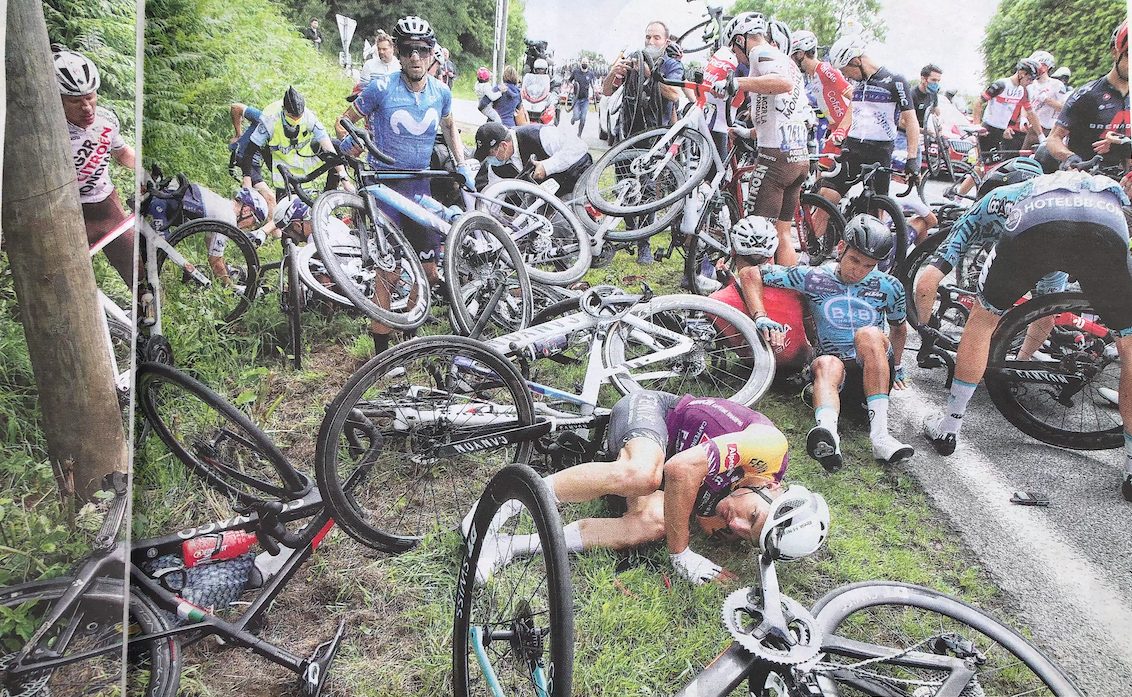 Tour de France 2021 chutes